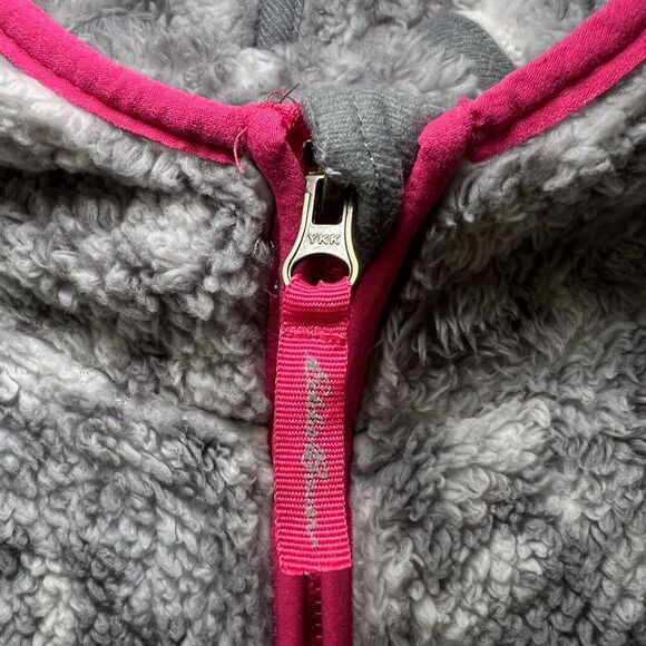Eddie Bauer Full Zip Sherpa Fleece Hoodie Jacket Youth Girls Size Large 14/16 - Picture 6 of 12